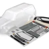 Traxxas Body with camper, TRX-4 Sport (clear, trimmed, requires painting)/ window masks/ decal sheet – TRX8112