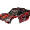 Traxxas Body X-Maxx red (painted, decals applied) (with body mounts, rear body support, and tailgate protector) – TRX7867-RED