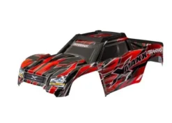 Traxxas Body X-Maxx red (painted, decals applied) (with body mounts, rear body support, and tailgate protector) – TRX7867-RED