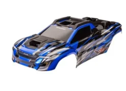 Traxxas Body, XRT, blue (painted, decals applied) (assembled with front & rear body supports for clipless mounting, roof & hood skid pads) – TRX7812A