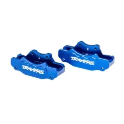 TRAXXAS Brake calipers front (left & right) (blue-anodized 6061-T6 aluminum)/ 3x10mm CS (with threadlock) (4)/ 2.5x8mm BCS (with threadlock) (4) – TRX10951-BLUE