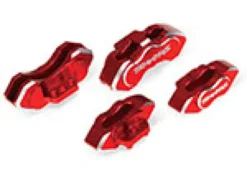 Traxxas Brake calipers, 6061-T6 aluminum (red-anodized), front (2)/ rear (2) – TRX8367R