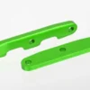 Traxxas Bulkhead tie bars, front & rear, aluminum (green-anodized) – TRX6823G