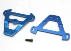 Traxxas Bulkhead tie bars front & rear blue-anodized aluminum – TRX5323