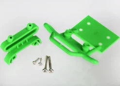 Traxxas Bumper, front / bumper mount, front / 4x23mm RM (2)/ 3x10mm RST (2) (green) – TRX3621A