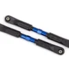 Traxxas Camber links, front, Sledge (TUBES blue-anodized, 7075-T6 aluminum, stronger than titanium) (117mm) (2)/ rod ends, assembled with steel hollow balls (4)/ aluminum wrench, 8mm (1) – TRX9547X