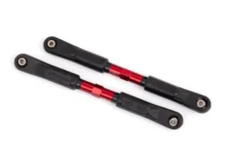 Traxxas Camber links, front, Sledge (TUBES red-anodized, 7075-T6 aluminum, stronger than titanium) (117mm) (2)/ rod ends, assembled with steel hollow balls (4)/ aluminum wrench, 8mm (1) – TRX9547R