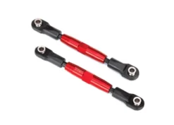 Traxxas Camber links, front (TUBES red-anodized, 7075-T6 aluminum, stronger than titanium) (83mm) (2)/ rod ends, rear (4)/ rod ends, front (4)/ aluminum wrench (1) – TRX3643R