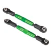 Traxxas Camber links, front (TUBES green-anodized, 7075-T6 aluminum, stronger than titanium) (83mm) (2)/ rod ends, rear (4)/ rod ends, front (4)/ aluminum wrench (1) – TRX3643G