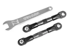 Traxxas Camber links, rear (TUBES charcoal gray-anodized, 7075-T6 aluminum, stronger than titanium) (2) (assembled with rod ends and hollow balls)/ aluminum wrench (1) (fits Drag Slash) – TRX2443A