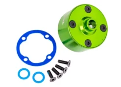 Traxxas Carrier, differential (aluminum, green-anodized)/ differential bushing/ ring gear gasket/ 3x10mm CCS (4) – TRX9581G