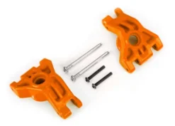 Traxxas Carriers, stub axle, rear, extreme heavy duty, orange (left & right)/ 3x41mm hinge pins (2)/ 3x20mm BCS (2) (for use with TRX9080 upgrade kit) – TRX9050T