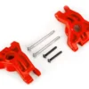 Traxxas Carriers, stub axle, rear, extreme heavy duty, red (left & right)/ 3x41mm hinge pins (2)/ 3x20mm BCS (2) (for use with TRX9080 upgrade kit) – TRX9050R