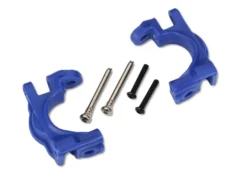 Traxxas Caster blocks (c-hubs), extreme heavy duty, blue (left & right)/ 3x32mm hinge pins (2)/ 3x20mm BCS (2) (for use with #9080 upgrade kit) – TRX9032X