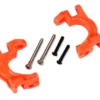 Traxxas Caster blocks (c-hubs), extreme heavy duty, orange (left & right)/ 3x32mm hinge pins (2)/ 3x20mm BCS (2) (for use with #9080 upgrade kit) – TRX9032T