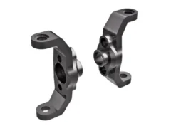 Traxxas Caster blocks, 6061-T6 aluminum (dark titanium-anodized) (left & right) – TRX9733-GRAY