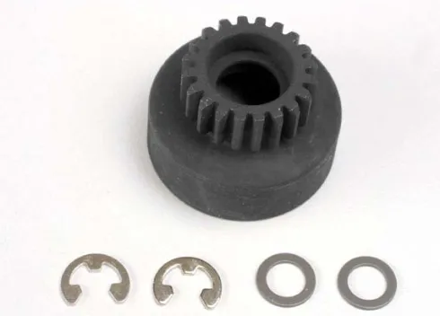 Traxxas Clutch bell, (20-tooth)/ 5x8x0.5mm fiber washer (2)/ 5mm E-clip (requires TRX4611-ball bearings, 5x11x4mm (2) – TRX4120
