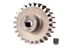 Traxxas Gear, 25-T pinion (1.0 metric pitch) (fits 5mm shaft)/ set screw (for use only with steel spur gears) – TRX6492X