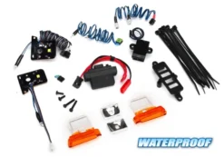 Traxxas LED light set, complete with power supply (contains headlights, tail lights, side marker lights, distribution block, and power supply) (fits TRX8010 body) – TRX8035