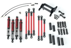Traxxas Long Arm Lift Kit, TRX-4, complete (includes red powder coated links, red-anodized shocks) – TRX8140R