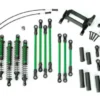 Traxxas Long arm lift kit, TRX-4, complete (includes green powder coated links, green-anodized shocks) – TRX8140-GRN