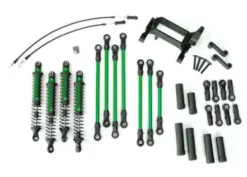 Traxxas Long arm lift kit, TRX-4, complete (includes green powder coated links, green-anodized shocks) – TRX8140-GRN