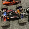Traxxas Mini Maxx BL-2S Monster Truck RTR + Hobbywing MAX10 140A regelaar en 4000kv motor + Traxxas LED set + GPM tuning onderdelen in een TOP staat met 1 jaar garantie!