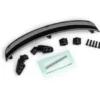 Traxxas Mirrors black (left & right) retainers and spoiler (fits #10511 body) – TRX10512