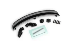 Traxxas Mirrors black (left & right) retainers and spoiler (fits #10511 body) – TRX10512