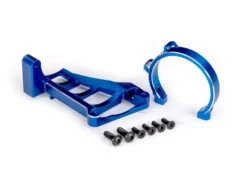 Traxxas Motor mounts (front & rear) (blue-anodized 6061-T6 aluminum)/ 3x10mm CCS (with threadlock) (4)/ 4x12mm BCS (with threadlock) (2) (for use with #3483 motor) – TRX10262-BLUE