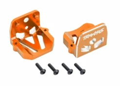 Traxxas Motor mounts, 6061-T6 aluminum (orange-anodized) (front & rear) – TRX7760-ORNG