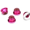 Traxxas Pink-anodized aluminum 4mm flanged serrated lock nuts – TRX1747P