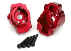 Traxxas Portal drive axle mount, rear, 6061-T6 aluminum (red-anodized) (left and right)/ 2.5×16 CS (4) – TRX8256R