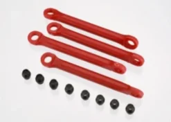 Traxxas Push rod (molded composite) (red) (4)/ hollow balls (8) – TRX7018