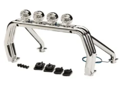 Traxxas Roll bar (assembled with LED light bar)/ roll bar mounts, left & right/ 2.6×12 BCS (self-tapping) (4)/ 2.5×15 CS (2) (fits TRX9212 body) – TRX9262X