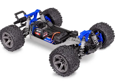 Traxxas Rustler 4X4 BL2-S Brushless 1/10 Stadium Truck Blauw + (GRATIS Traxxas 3000mah 7.4V 2S Lipo + Traxxas Charger EZ-Peak USB-C 40W lader twv €68.90)