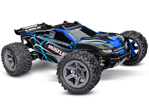 Traxxas Rustler 4X4 BL2-S Brushless 1/10 Stadium Truck Blauw + (GRATIS Traxxas 3000mah 7.4V 2S Lipo + Traxxas Charger EZ-Peak USB-C 40W lader twv €68.90)