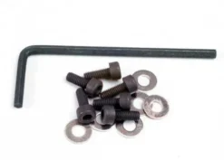 Traxxas Screws – 3x8mm hex cap & washers with wrench – TRX1552g