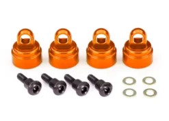 Traxxas Shock caps, aluminum (orange-anodized) (4) (fits all Ultra Shocks) – TRX3767T