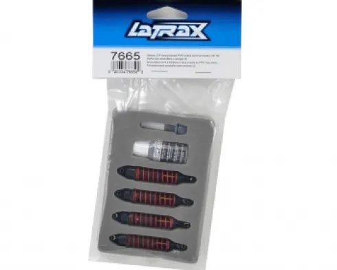 Traxxas Shocks, GTR hard-anodized, PTFE-coated aluminum bodies with TiN shafts (fully assembled w/ springs) (4) / 2.5x10mm CS (8) – TRX7665