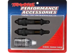 Traxxas Shocks, GTR long hard-anodized, PTFE-coated bodies with TiN shafts (assembled) (2) (without springs) – TRX7461X