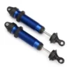 Traxxas Shocks, GTR, 134mm, aluminum (blue-anodized) (fully assembled w/o springs) (front, threaded) (2) – TRX8450X