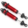 Traxxas Shocks, GTR, 134mm, aluminum (red-anodized) (fully assembled w/o springs) (front, threaded) (2) – TRX8450R