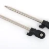 Traxxas Shock shaft, 80mm (GT-Maxx) (steel, chrome finish) (2) (assembled with rod ends and steel hollow balls) – TRX9662