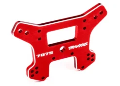 Traxxas Shock tower, front, 7075-T6 aluminum (red-anodized) (fits Sledge) – TRX9639R