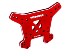 Traxxas Shock tower, rear, 7075-T6 aluminum (red-anodized) (fits Sledge) – TRX9638R