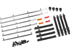 Traxxas Side trim, left & right (chrome)/ retainers/ LED lens/ 2.6×8 BCS (24) – TRX8076