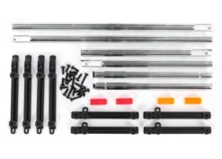 Traxxas Side trim, left & right (chrome)/ LED lens/ 2.6x8mm BCS (14)/ 2.6x10mm BCS (6) (fits TRX9230 body) – TRX9231