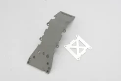 Traxxas Skidplate, front plastic (grey)/ stainless steel plate – TRX4937A