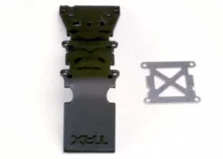 Traxxas Skidplate, front plastic (black)/ stainless steel plate- TRX4937